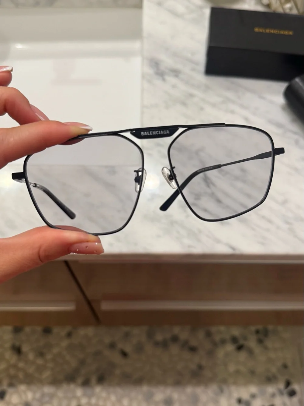 Balenciaga Eyewear Tag 2.0 Navigator Sunglasses Authentic BB0246SA 004 61